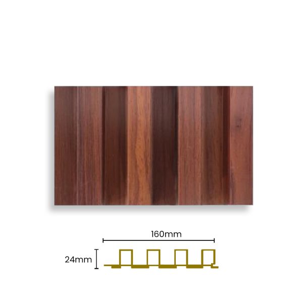 DE WPC ELE WALL FLUTED PANEL 4S IN CHERRY 160X24X2900MM 2023-1