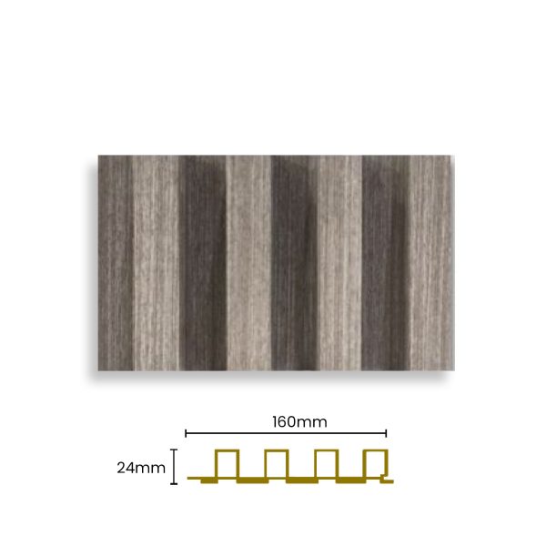 DE WPC ELE WALL FLUTED PANEL 4S IN MOCHA 160X24X2900MM 2023-1