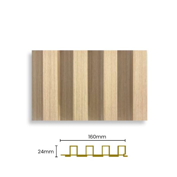 DE WPC ELE WALL FLUTED PANEL 4S IN NATURAL 160X24X2900MM 2023-1