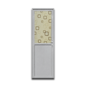 DO AL ELE ALUM DOOR WHITE 70X200 HG-R SQUARE W/HINGES+DK