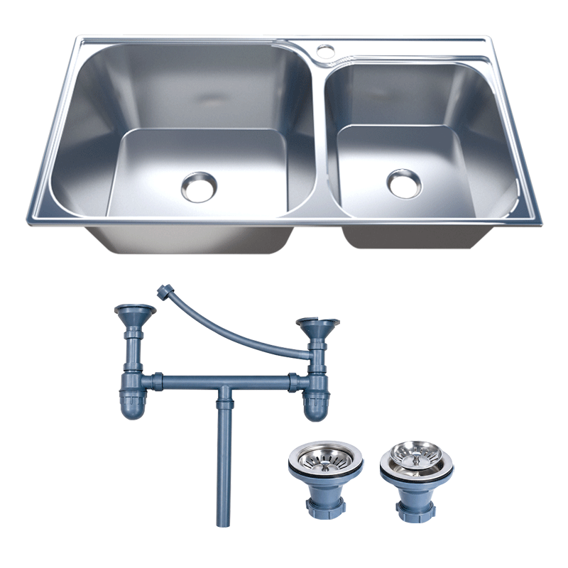 MARCO POLO KITCHEN SINK HD-8043 DOUBLE BOWL WITH ACCESSORIES