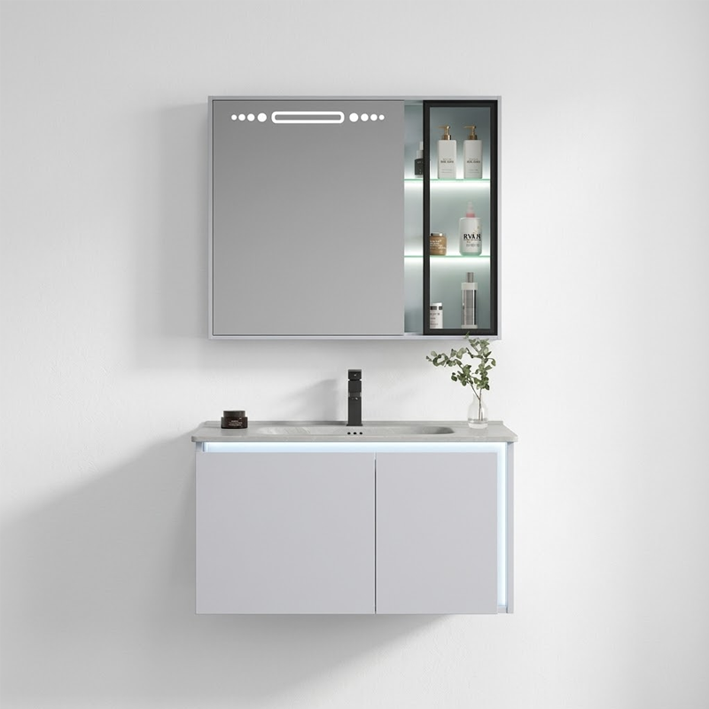 MARCO POLO BATH CABINET 2008-80B W/ BASIN & LED MIRROR (2 BXS)