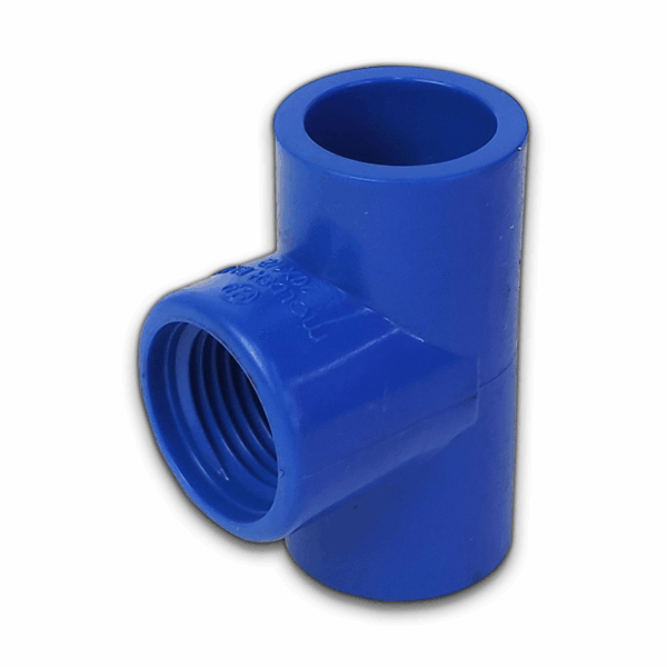 PL PF MOLDEX PVC TEE THREADED BLUE