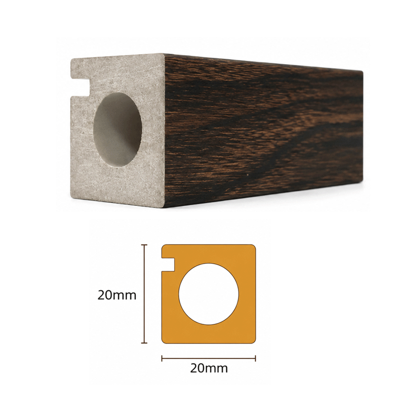 ELEMENTS WALL FLUTED STRIP LIGHT 3D BROWN L2020