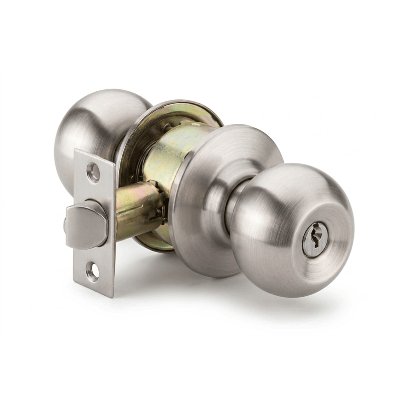 IDEAL LOCK CYLINDRICAL KNOB TYPE 5871 ANTIQUE BRASS