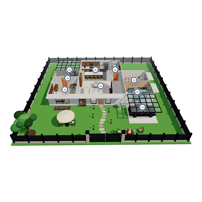 Whole house interior simulation