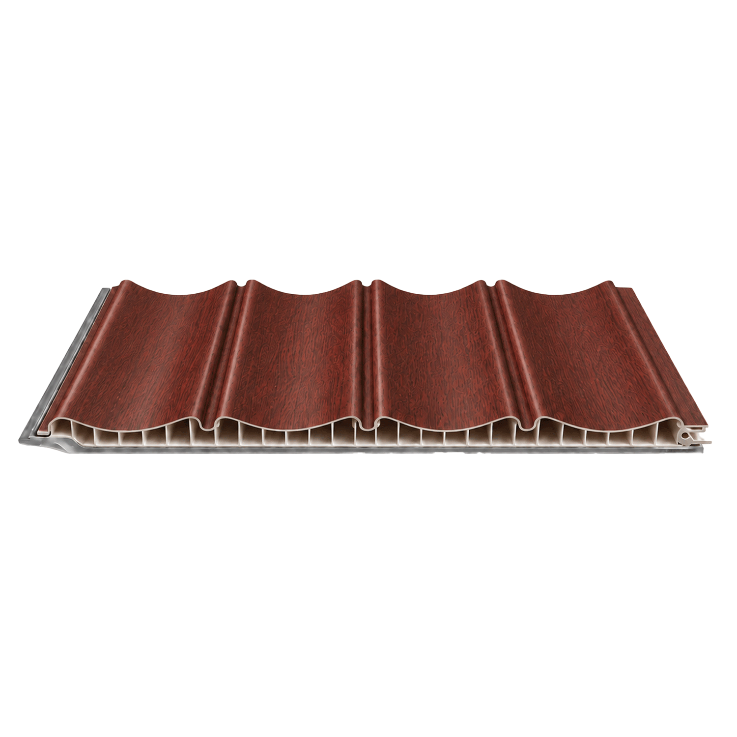 PVC CEILING PANEL CURVE DARK WALNUT DS-L023