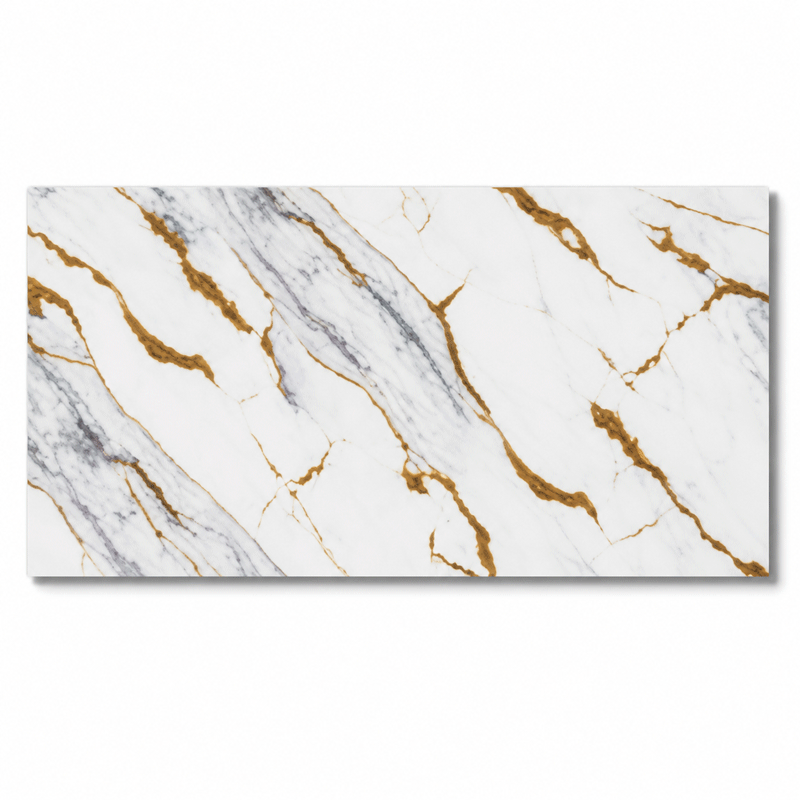 PVC WALL STICKER AZARA WHITE WITH GOLD