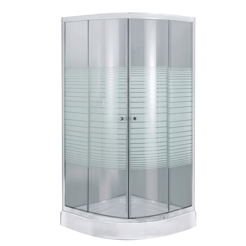 MARCO POLO SHOWER ENCLOSURE STRIPE WHITE ROUND W189