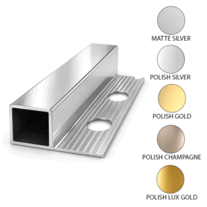 TILE TRIM MARCO POLO ALUMINUM SQUARE SHAPE POLISH GOLD 8MM YJ-518