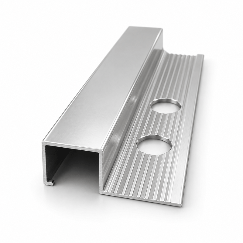 TILE TRIM MARCO POLO ALUMINUM SQUARE SILVER GLOSSY